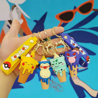 Pokemon Snow cane 3D Keychains