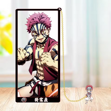 Demon Slayer Akaza Metal Bookmarks with Tassle