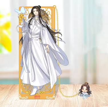 Xie Lian Heaven Official Blessing Tian Guan Cì Fu 3D Metal Bookmarks with Tassle