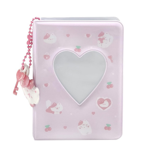 KPOP Mini Photocard Holder Version 6 pink white cat