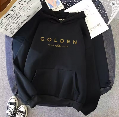 Jungkook Golden Album Hoodie BLACK