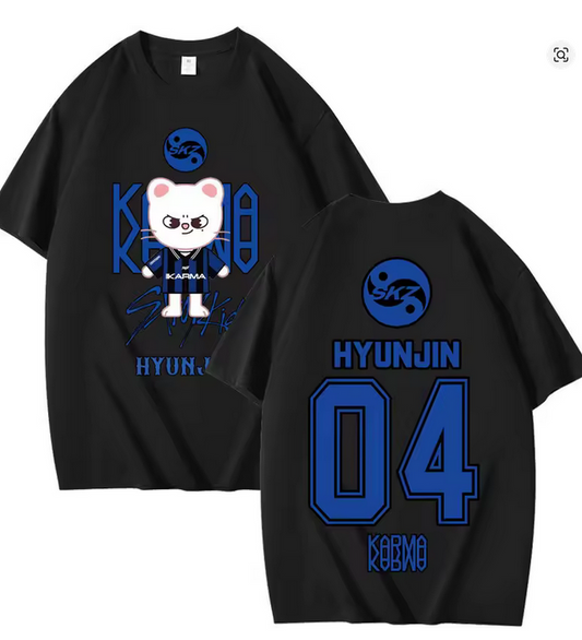 Stray Kids KARMA DOUBLE SIDED TSHIRT HYUNJIN black