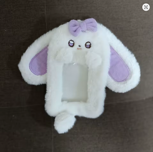 Plush Photocard Holder Purple Rabbit