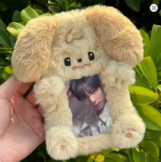 Plush Photocard Holder Brown puppy
