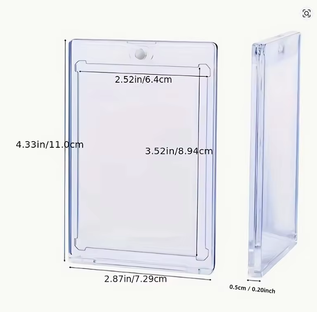 Magnetic card holder for photocards and trading cards