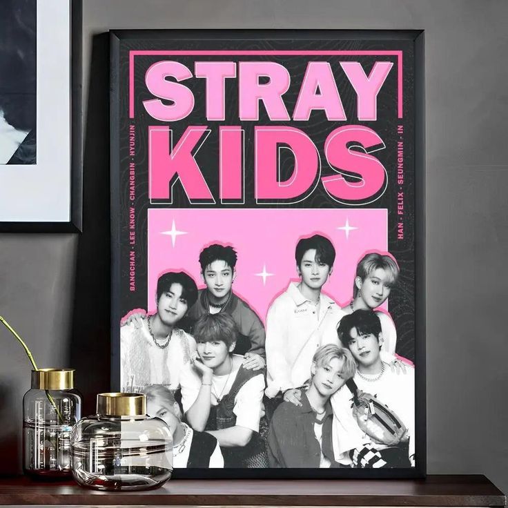 Stray Kids Pink and black Wall Tapestry (Small)