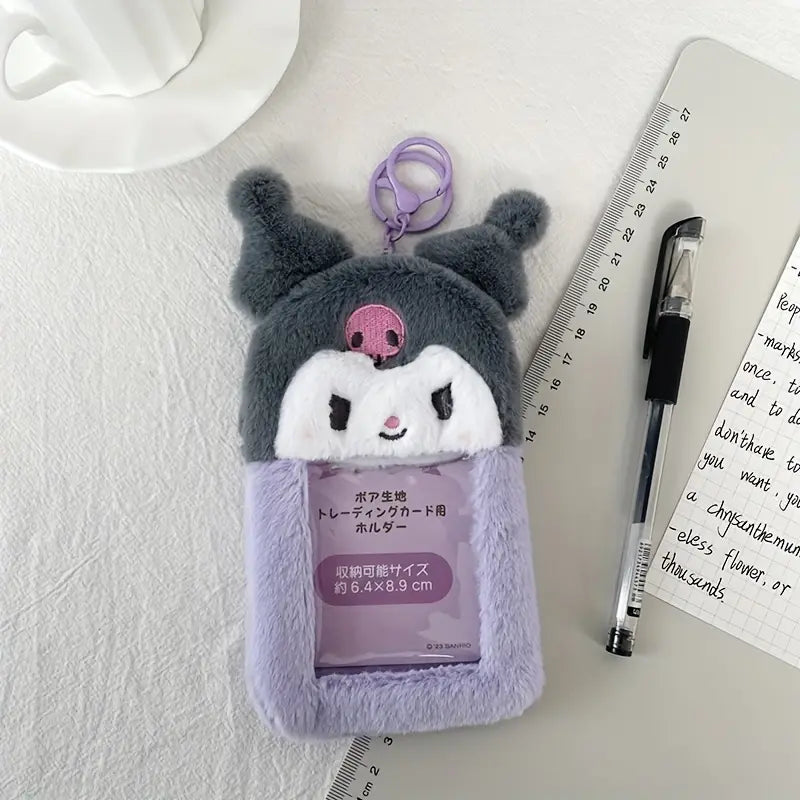 Sanrio Plush Photo Card Holder Keychains