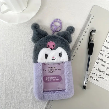 Sanrio Plush Photo Card Holder Keychains