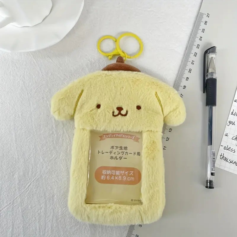 Sanrio Plush Photo Card Holder Keychains