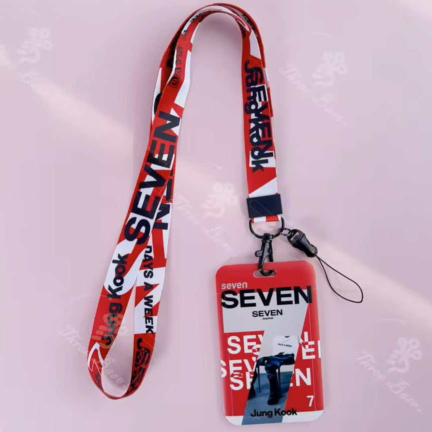 BTS JUNGKOOK seven LANYARD ID HOLDER SETS