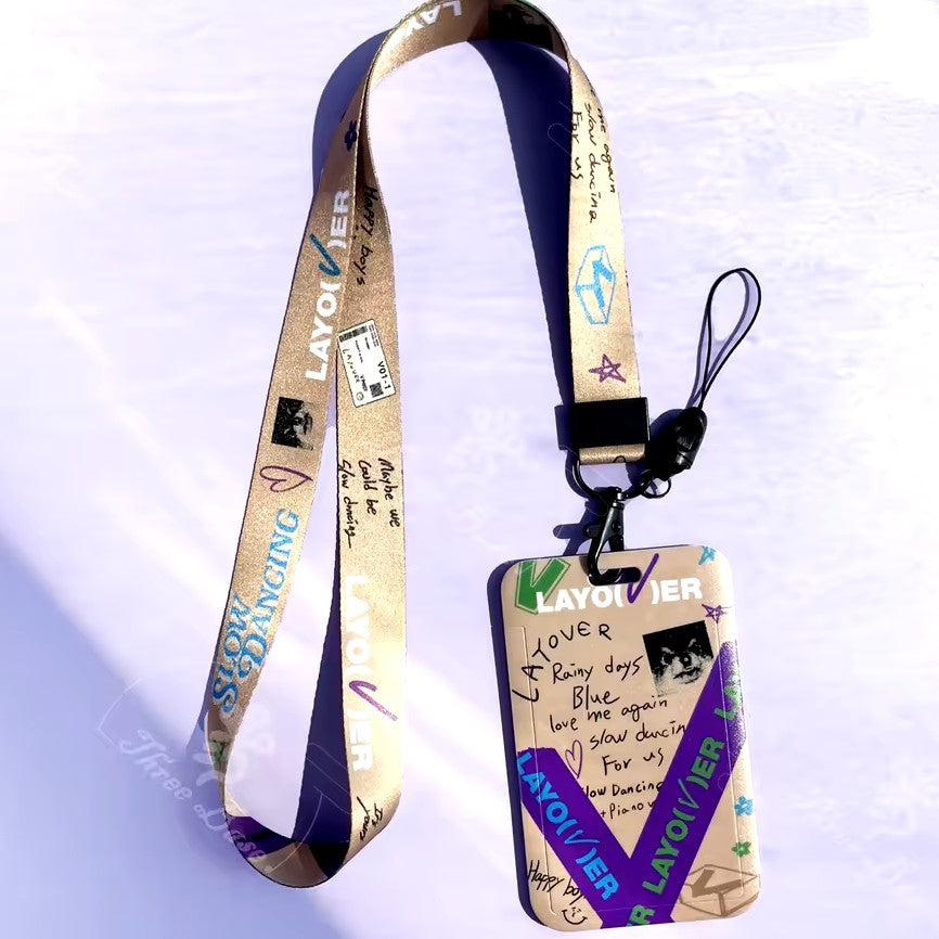 BTS Taehyung V Layover LANYARD ID HOLDER SETS