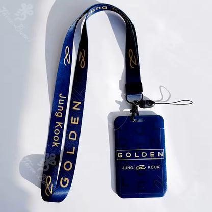 BTS JUNGKOOK GOLDEN ALBUM LANYARD ID HOLDER SETS