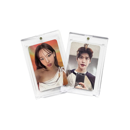 Magnetic card holder for photocards and trading cards