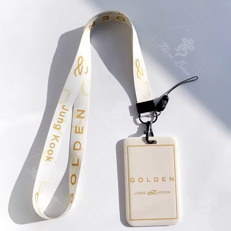 BTS JUNGKOOK GOLDEN ALBUM LANYARD ID HOLDER SETS